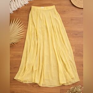 Elegant Yellow Maxi Skirt